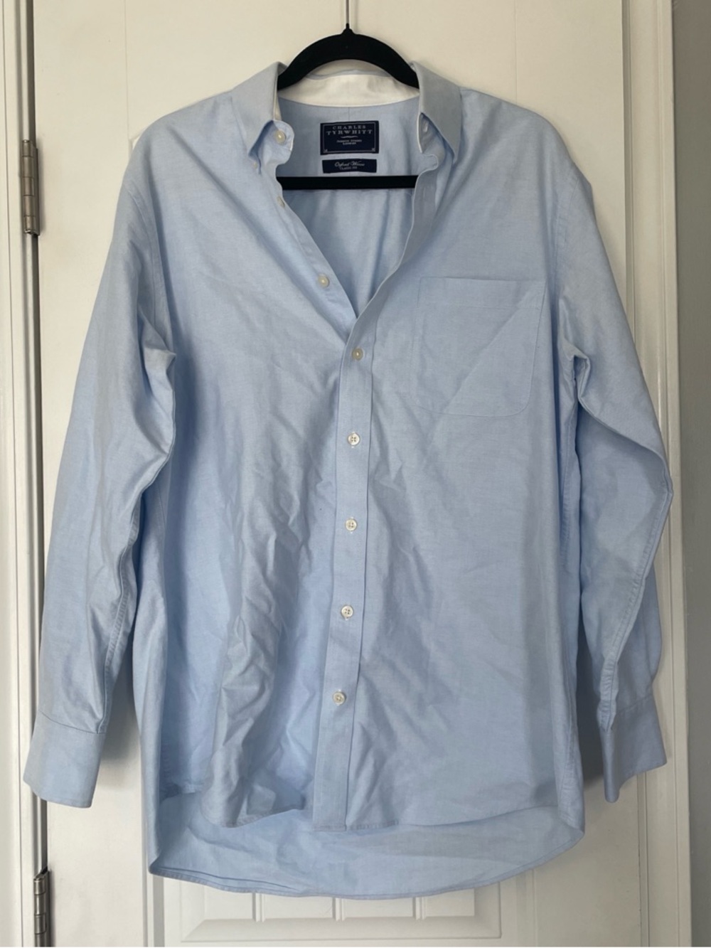 Charles Tyrwhitt Light Blue Oxford Shirt Medium Classic Fit Button Down